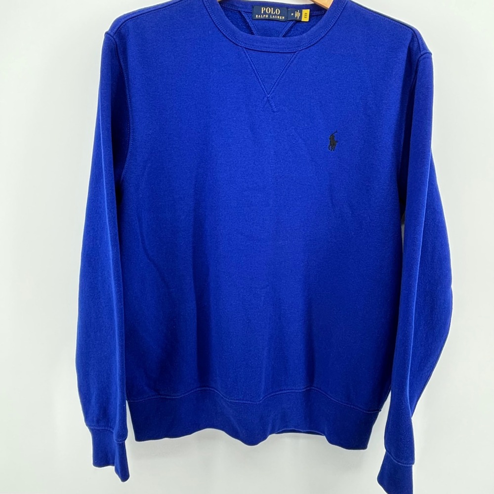 Polo Ralph Lauren Mens Royal Blue Crewneck Sweatshirt Pony Logo M 710790783004